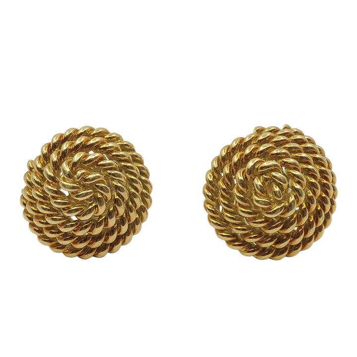 Tiffany & Co. 18k Gold Rope Earrings Stud