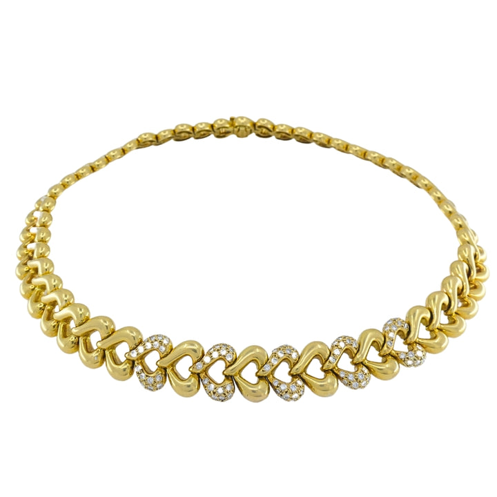 Van Cleef & Arpels 18k Gold Diamond Heart Necklace