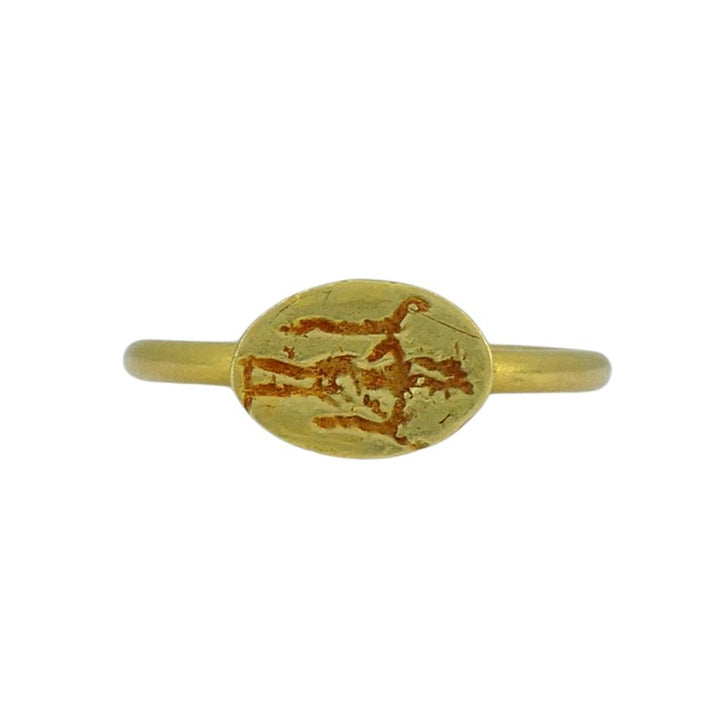 Victorian Etruscan Revival 22k Gold Ring