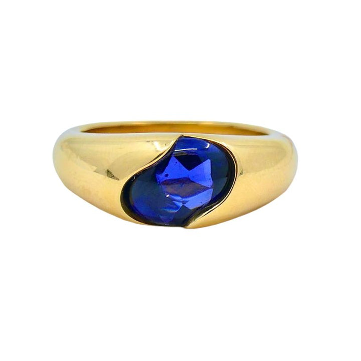 Chaumet Ring Blue Iolite 18k Gold Band