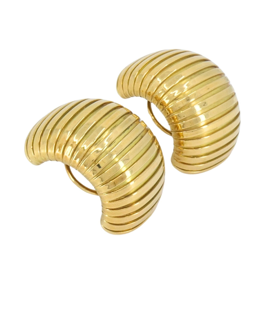 Carlo Weingrill 18k Gold Clip-On Earrings Tubogas Design