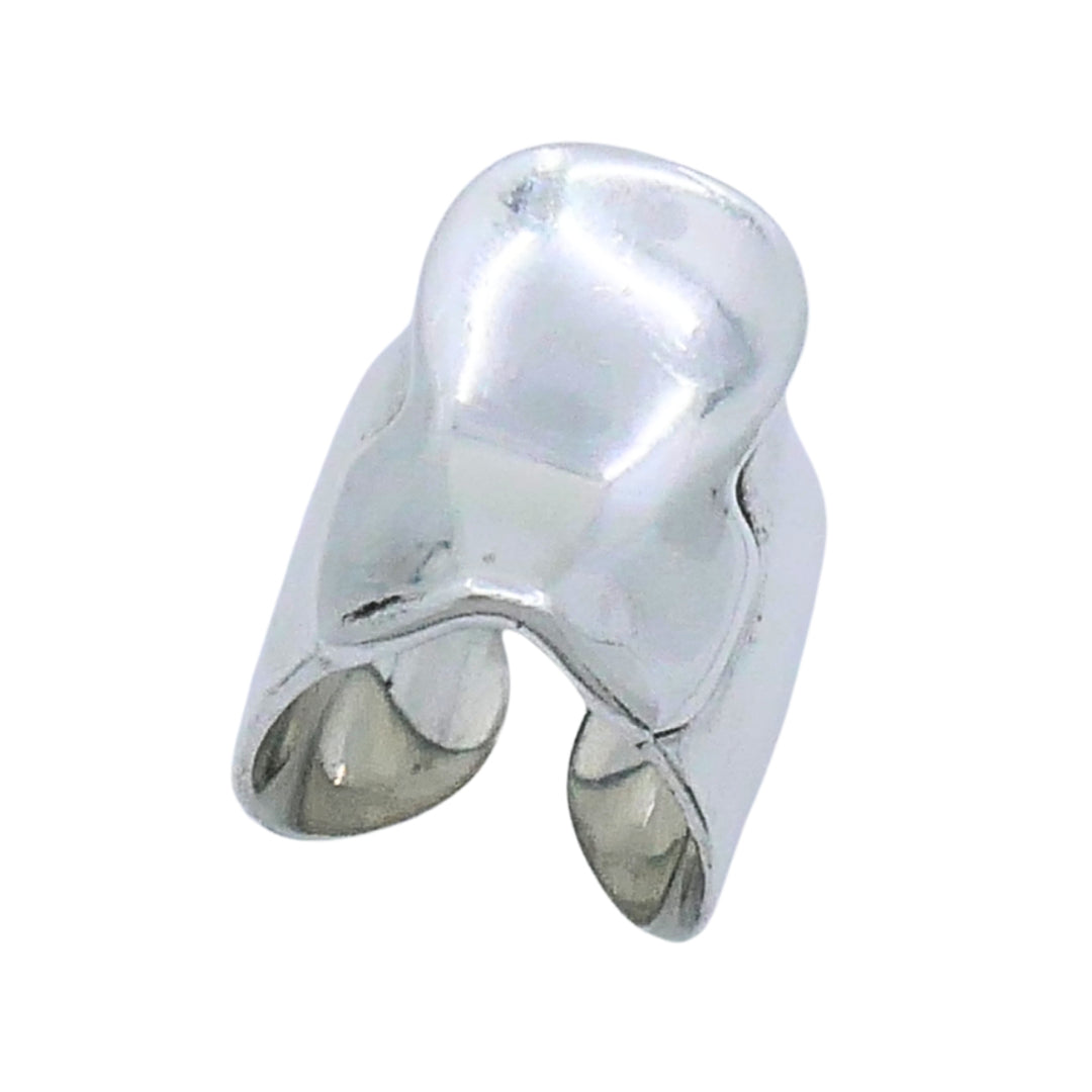 Hermès Galop Sterling Silver Wide Band Ring, Size 5.75