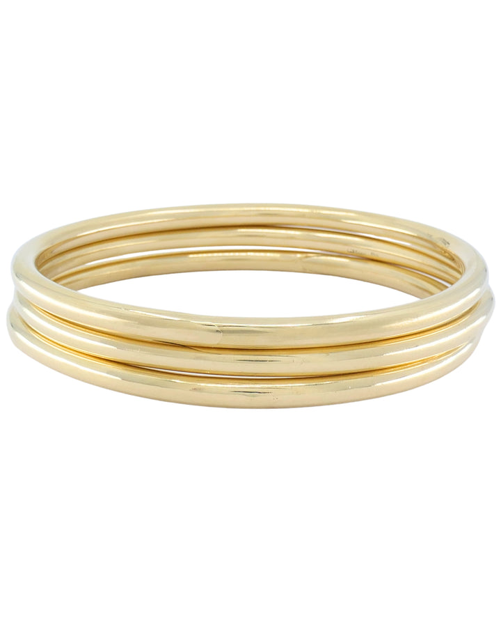 Vintage 1950s Cartier Bangles 14k Gold Set of Three Bracelets