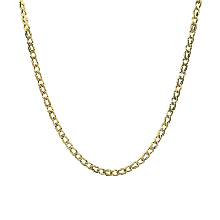 O.P. Orlandini for UnoAErre Vintage Italian 14k Gold Curb Link Chain Necklace