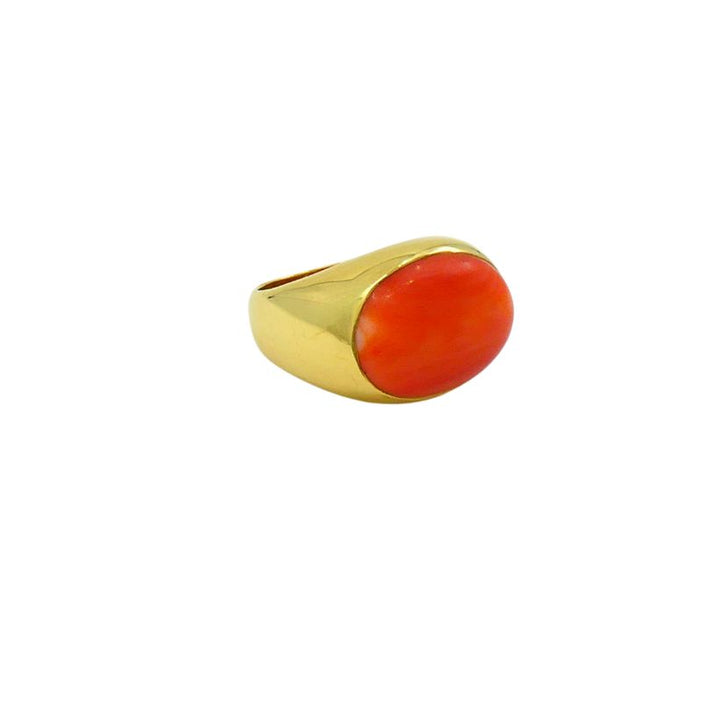 H. Stern Coral Ring 18k Gold Vintage Jewelry