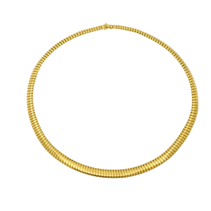 Vintage Tubogas Necklace 18k Gold Estate Jewelry