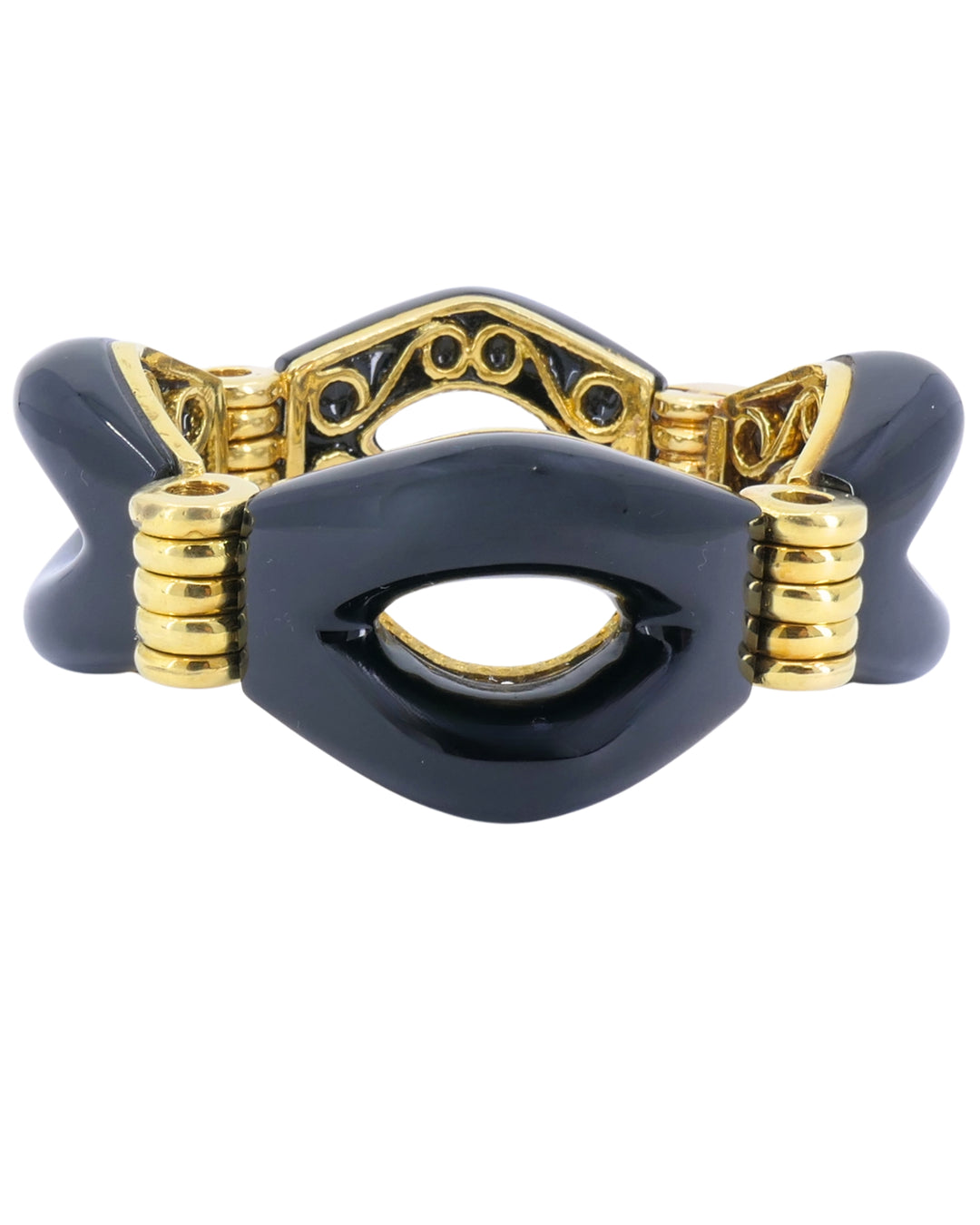 Tiffany & Co. Black Onyx Gold Bracelet 18k Cuff Bracelet