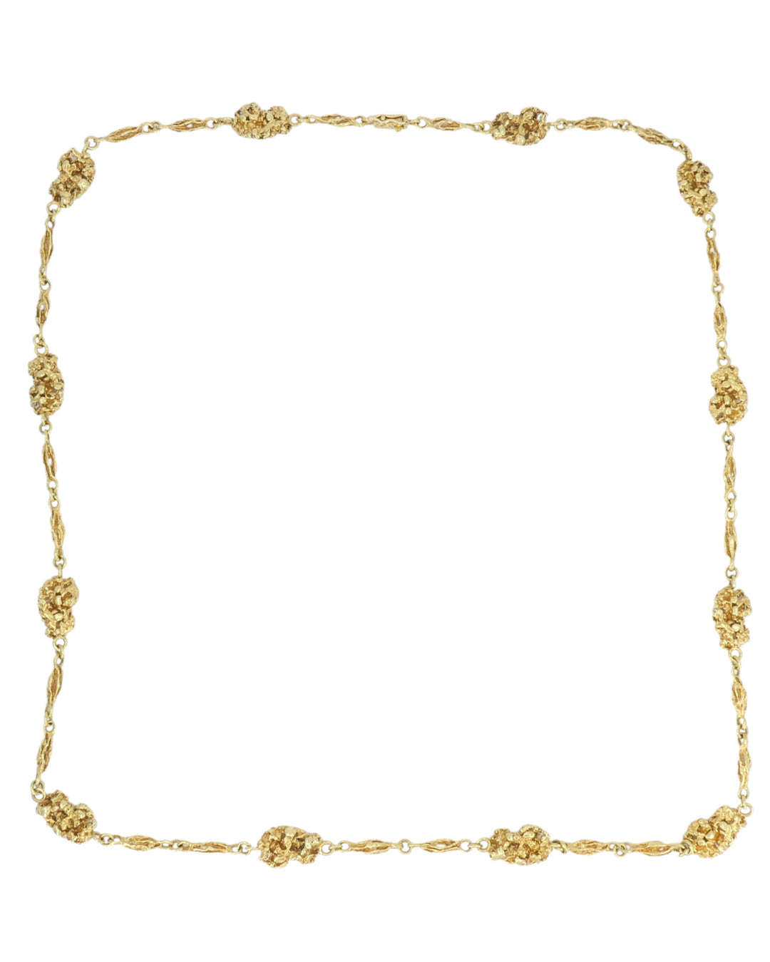 Vintage Van Cleef & Arpels 18k Gold Nuggets Chain Necklace