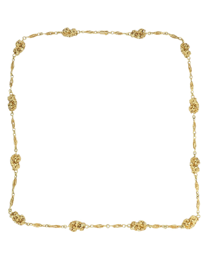 Vintage Van Cleef & Arpels 18k Gold Nuggets Chain Necklace