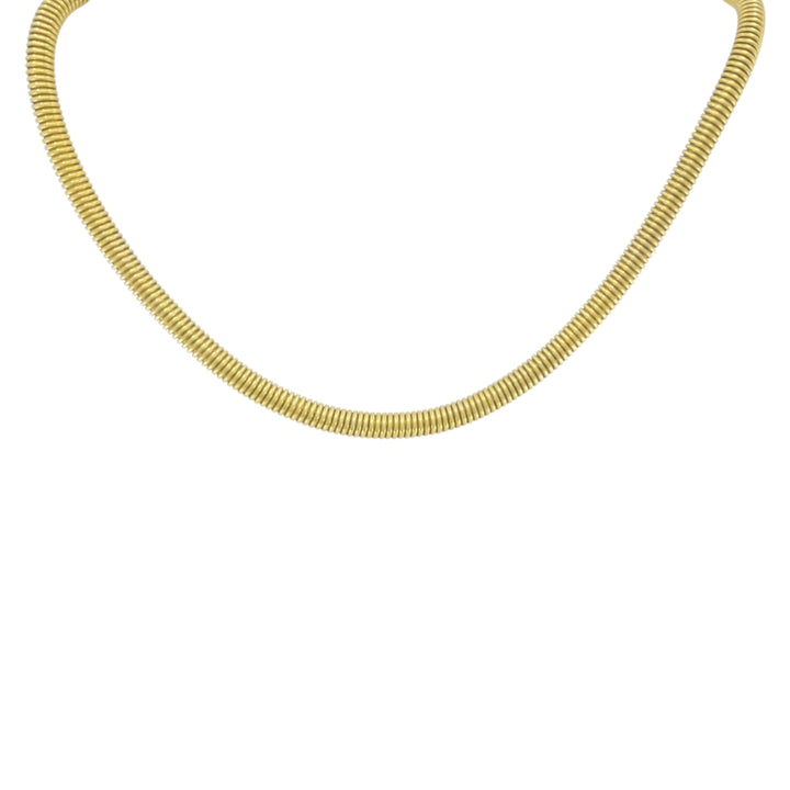 Vintage French 18k Gold Tubogas Coil Necklace
