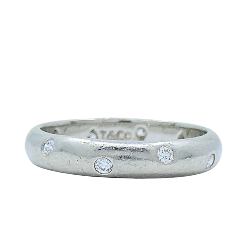 Tiffany & Co. Diamond Platinum Etoile Band Ring