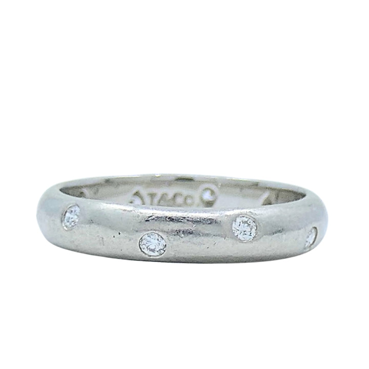 Tiffany & Co. Diamond Platinum Etoile Band Ring