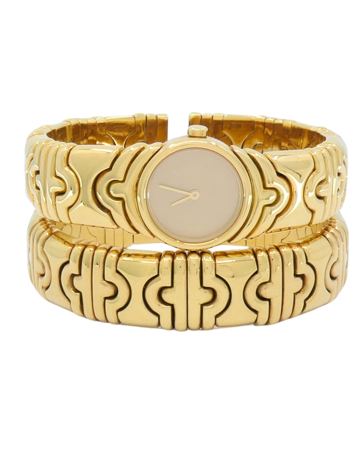 Bvlgari Bulgari Parentesi Gold Watch and Parentesi Bracelet 18k Gold Set