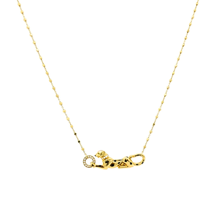 Cartier Panthère de Cartier Pendant 18k Gold Diamond  Necklace