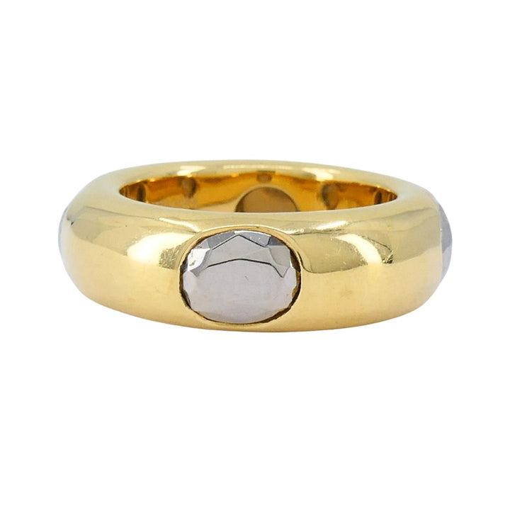 FRED Paris 18k Gold Hematite Vintage Band Ring