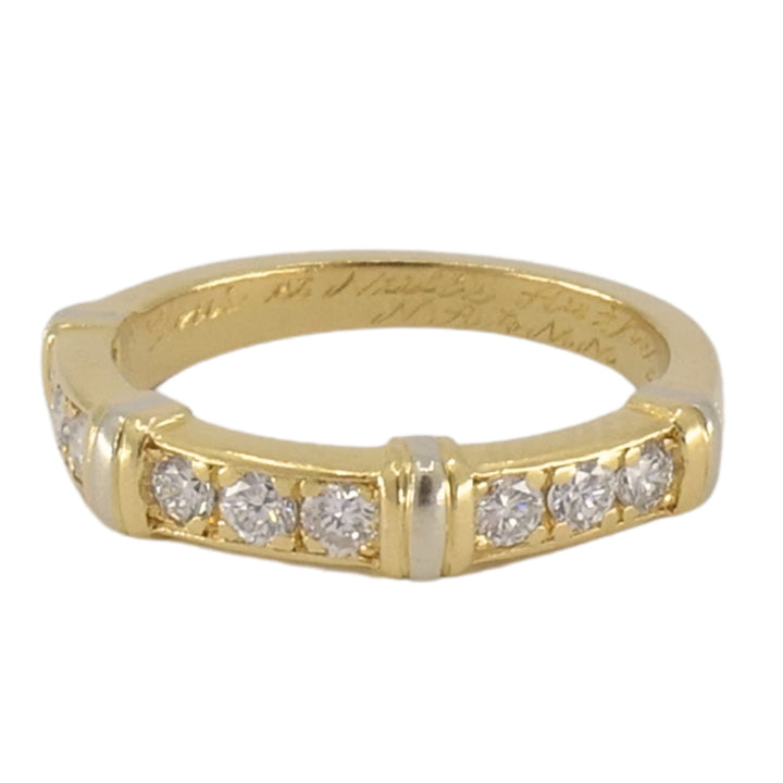 Vintage Cartier Diamond Ring 18k Yellow and White Gold