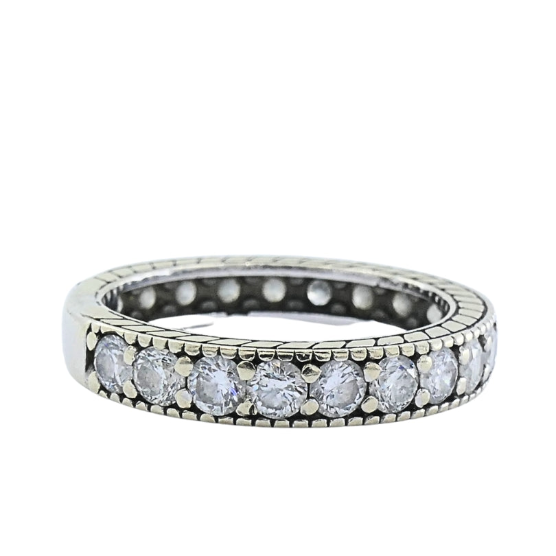 18k White Gold Diamond Eternity Band Ring