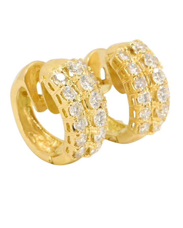 Diamond Earrings Vintage 18k Gold French Jewelry