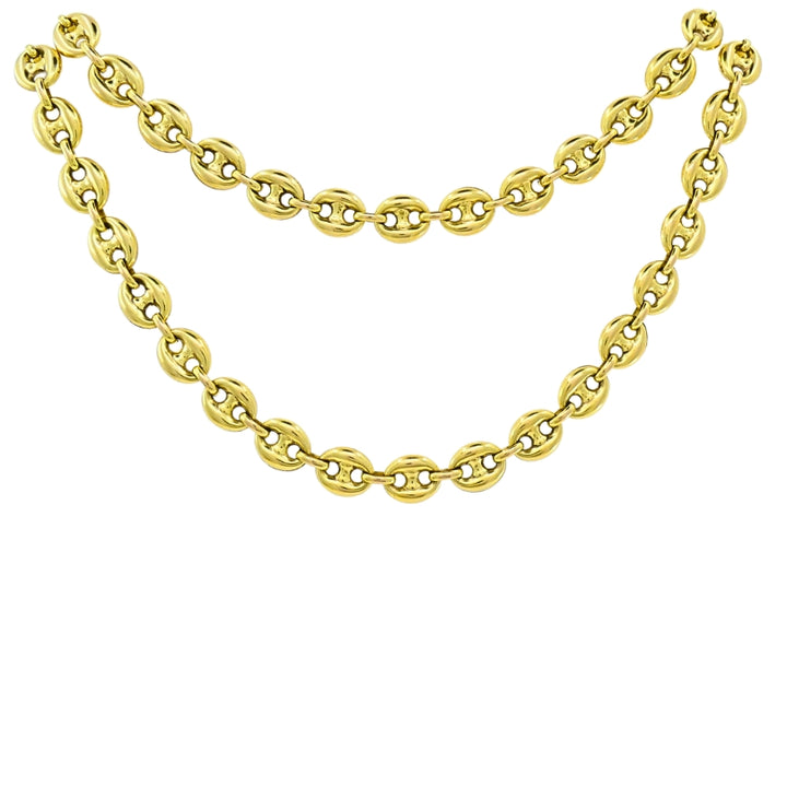 14k Gold Mariner Chain Necklace Anchor Link