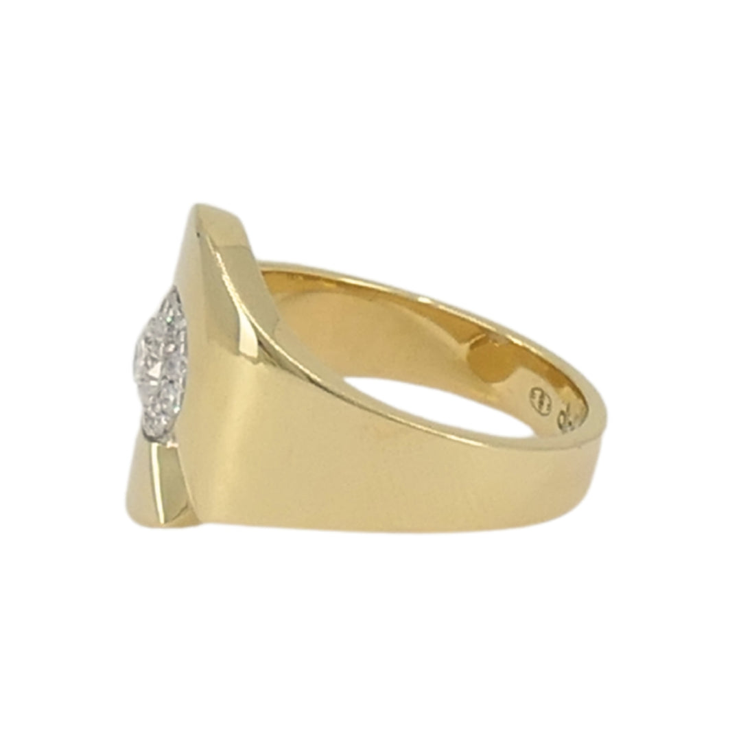 Dinh Van Menottes Ring 18k Gold Diamond