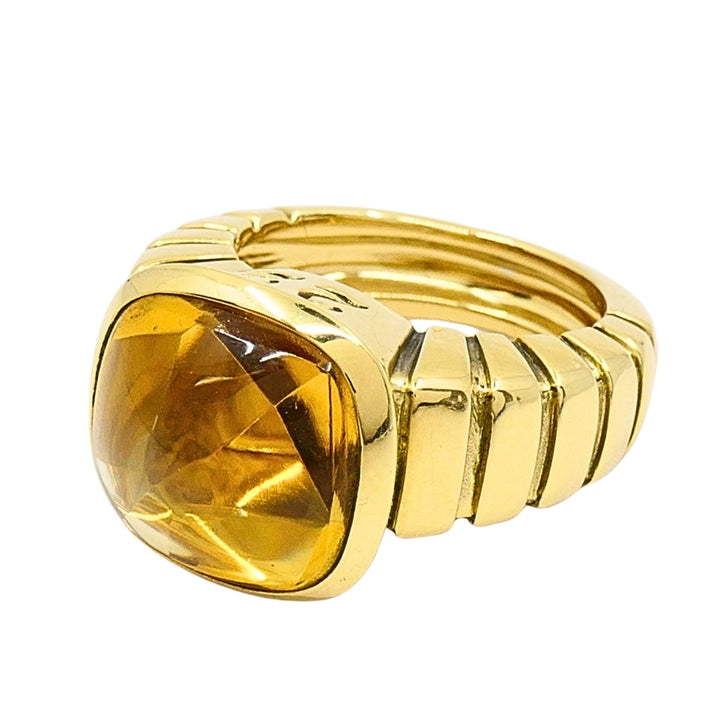 Van Cleef & Arpels 18k Gold "Facade" Citrine Cocktail Ring