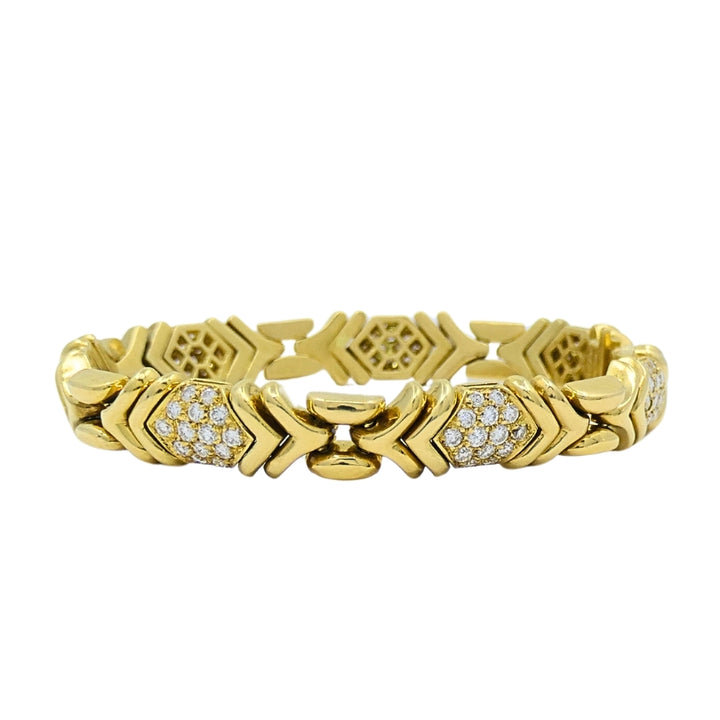 Bvlgari Bulgari Diamond 18k Gold Bracelet