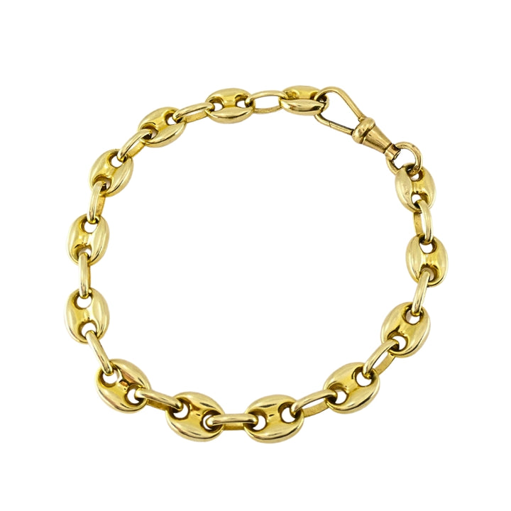 Vintage 14k Yellow Gold Mariner Link Bracelet