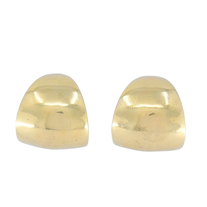 Vintage 14k Gold Sculptural Hoop Earrings