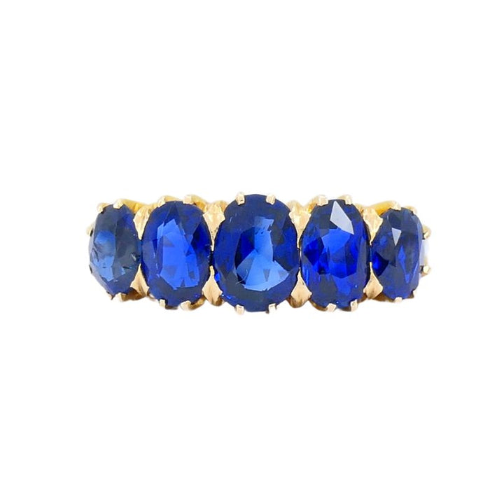 Victorian 14k Gold Burma Sapphire Ring