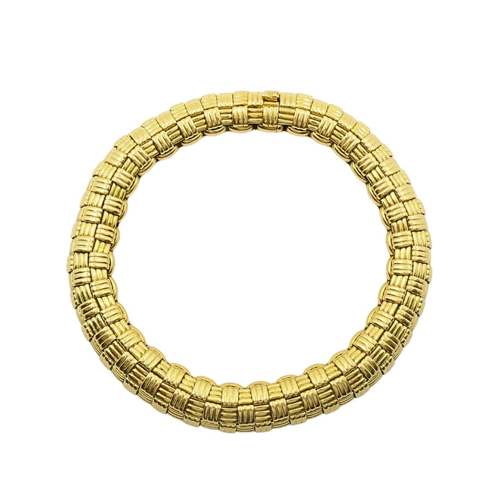 Vintage Cartier Paris 18k Gold Retro Grid Link Bracelet, 1950s-1970s