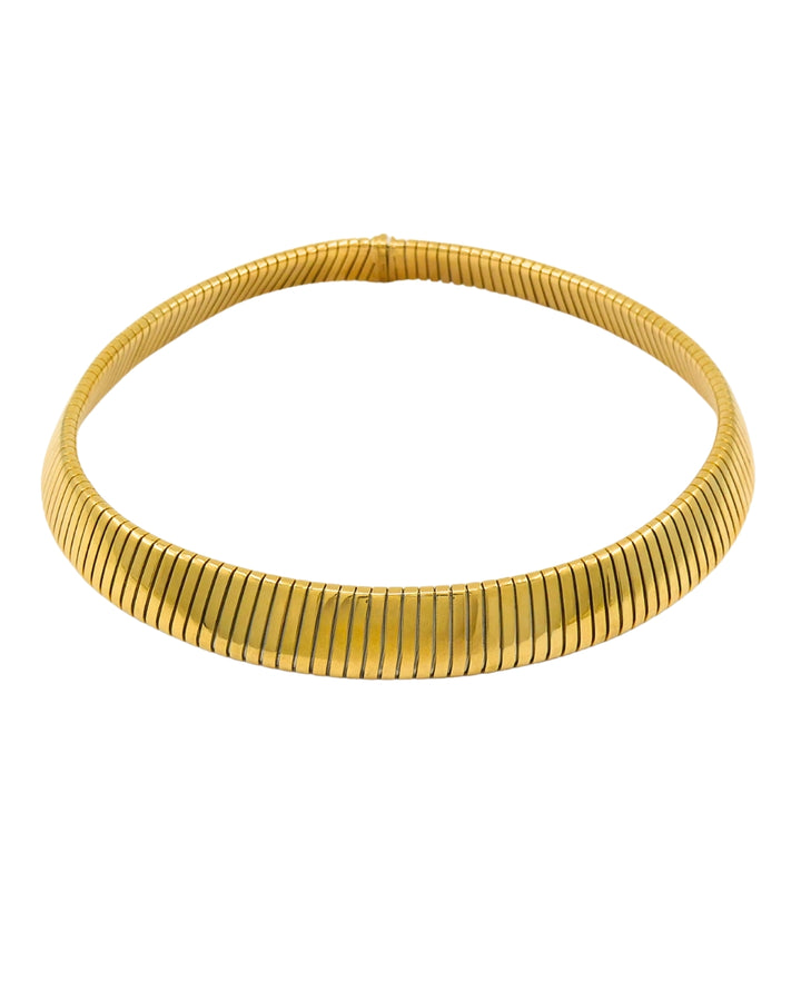 Bvlgari Vintage Bulgari Tubogas Necklace 18k Gold Steel