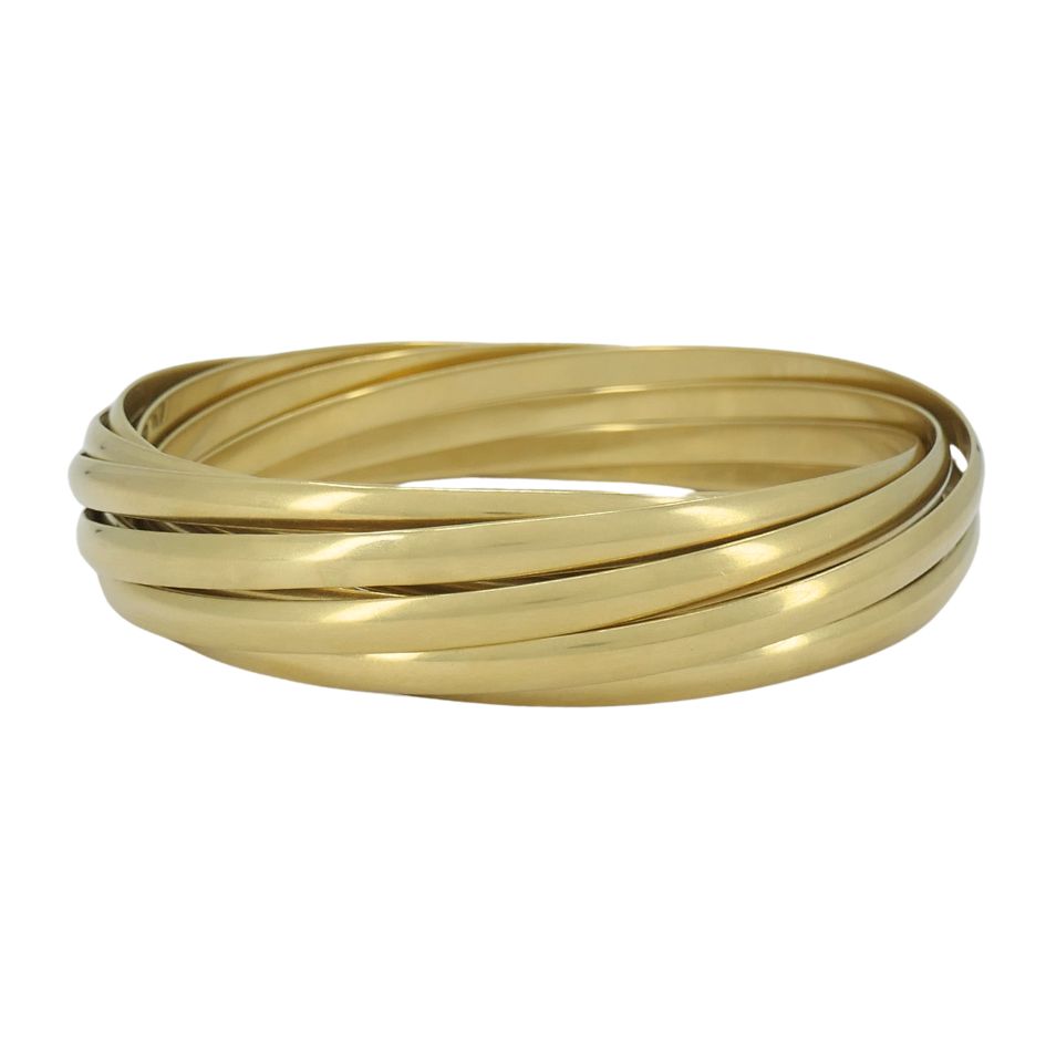 Vintage Paloma Picasso Tiffany & Co. 18k Gold Melody 9 Bangle Bracelet