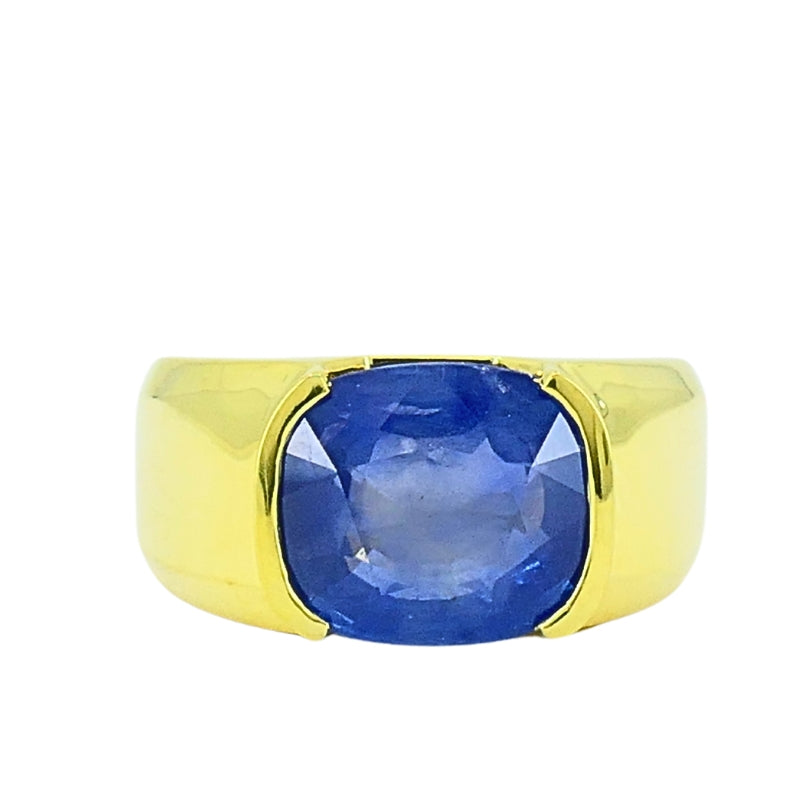 Burma Natural Sapphire 18K Gold Ring GIA Report
