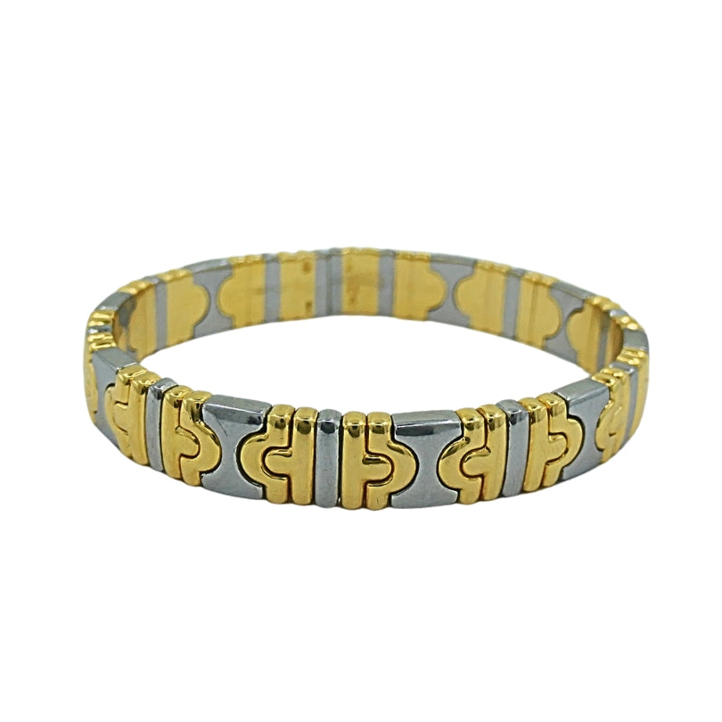 Vintage Bvlgari Bulgari Parentesi Bracelet Stainless Steel Gold