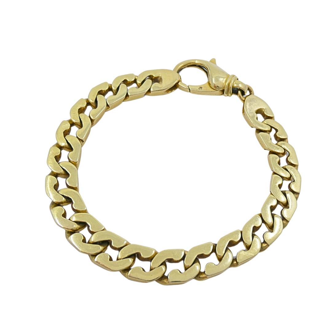 Vintage Italian 14K Gold Curb-Link Chain Bracelet