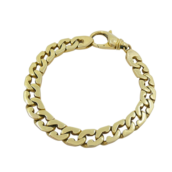Vintage Italian 14K Gold Curb-Link Chain Bracelet