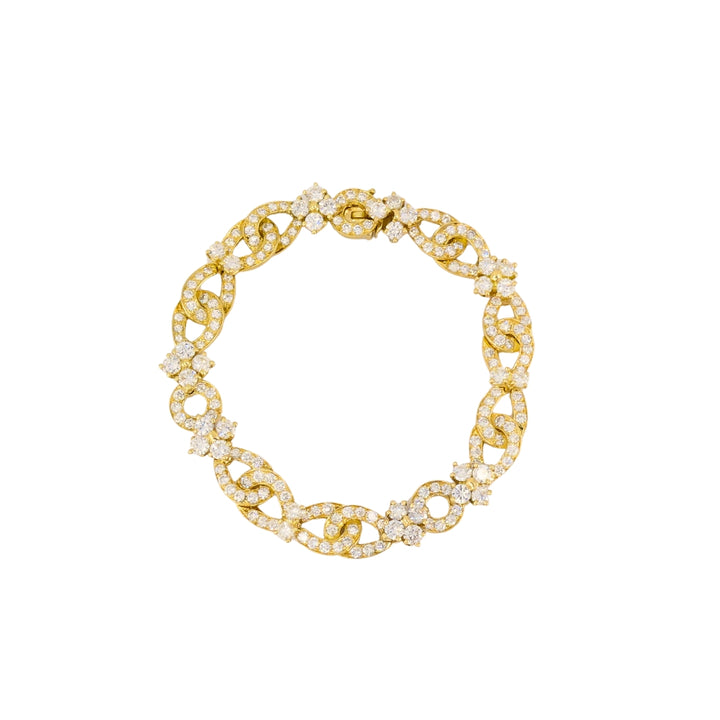 Van Cleef & Arpels 18k Gold Diamond Link Bracelet