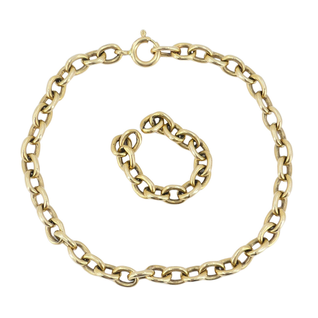 Vintage Cartier 18k Gold Oval Link Chain Bracelet