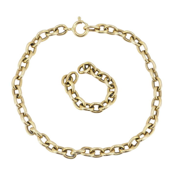 Vintage Cartier 18k Gold Oval Link Chain Bracelet