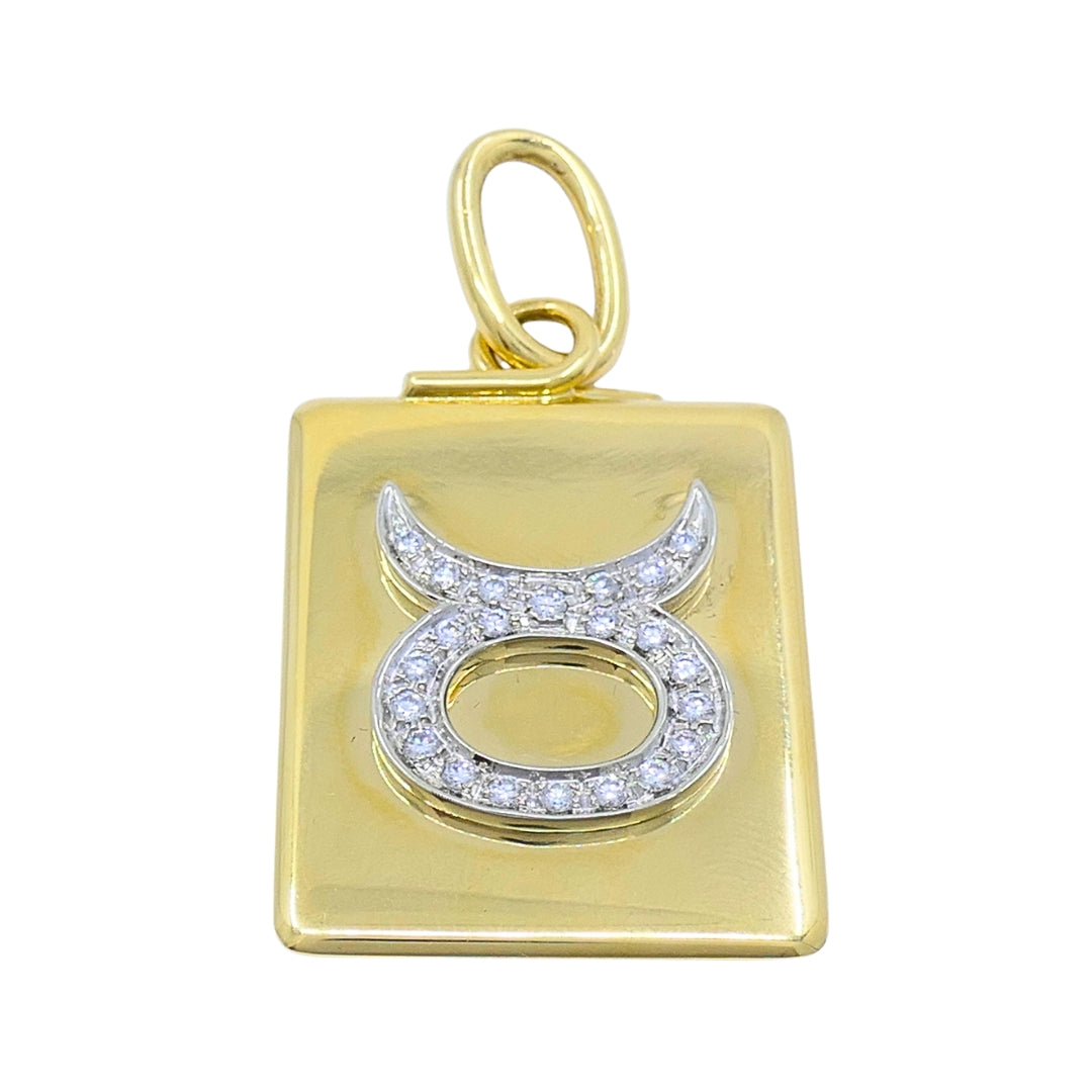 Pomellato 18k Gold Diamond Taurus Zodiac Pendant