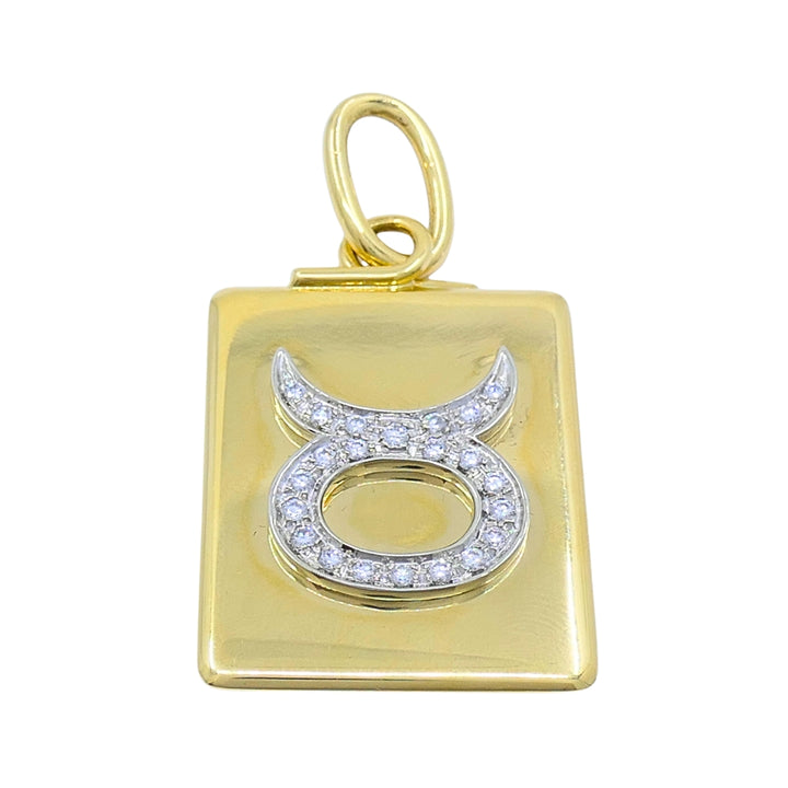 Pomellato 18k Gold Diamond Taurus Zodiac Pendant