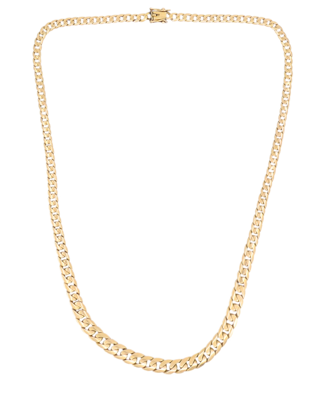 Vintage French 18k Gold Curb Link Chain Necklace