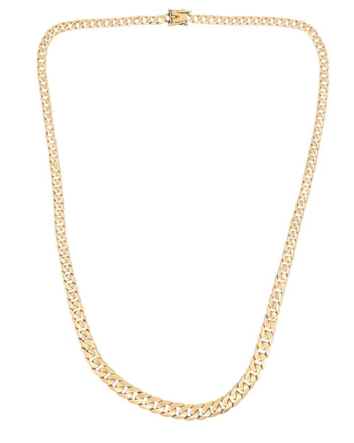 Vintage French 18k Gold Curb Link Chain Necklace