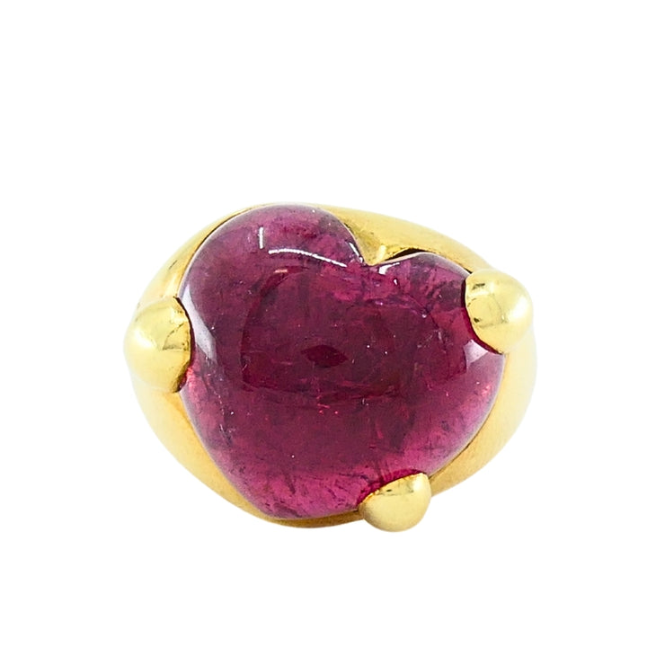 Pomellato 18K Yellow Gold Heart Tourmaline Ring