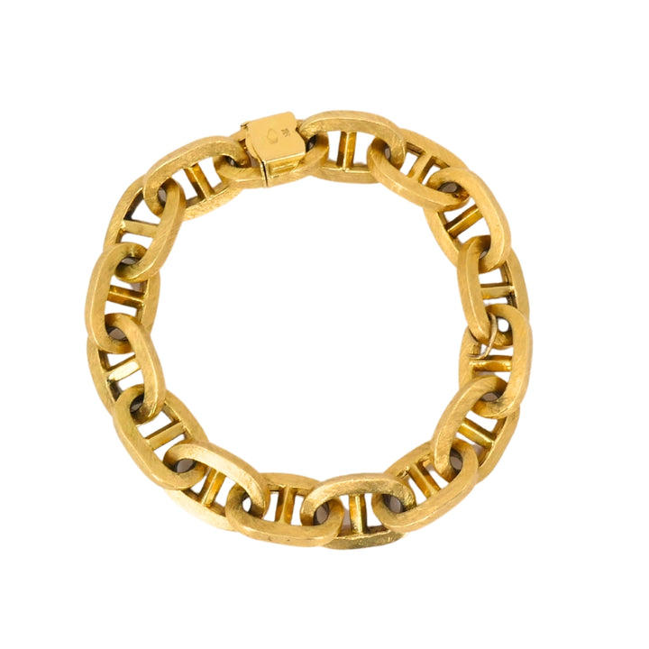 Vintage 18k Gold Mariner Link Bracelet