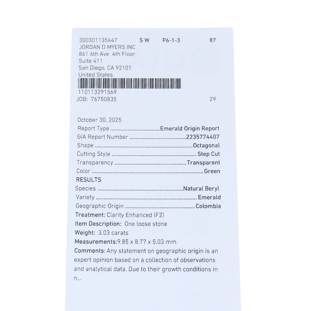 Colombian Emerald Engagement Ring GIA Platinum Diamond