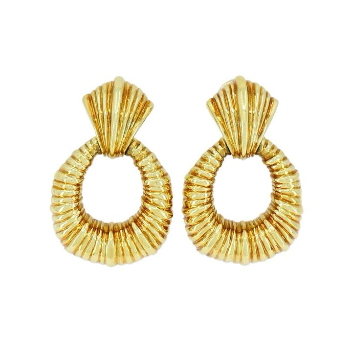 Van Cleef & Arpels 18k Gold Door Knocker Clip-on Earrings