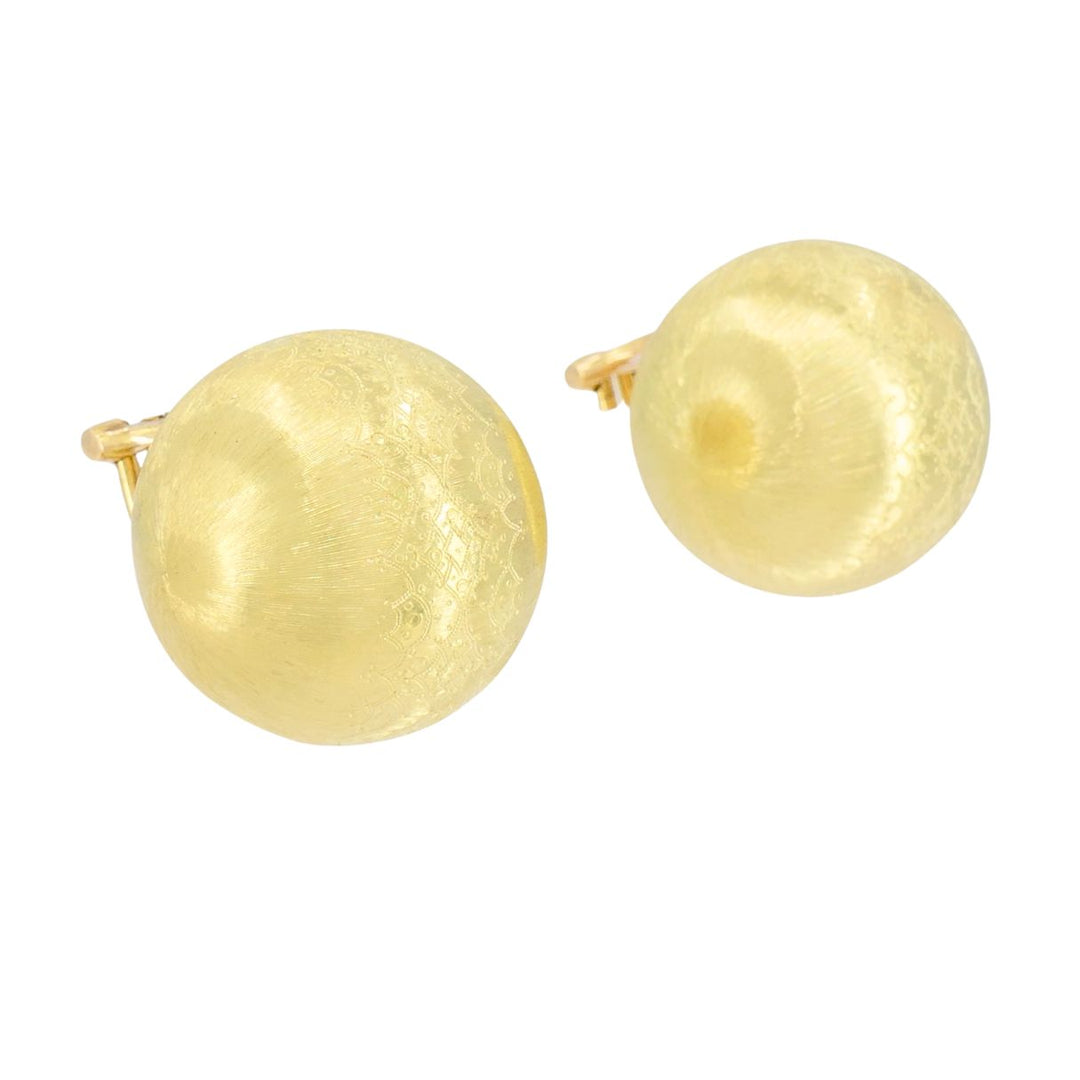 Vintage Buccellati 18k Gold Ball Earrings