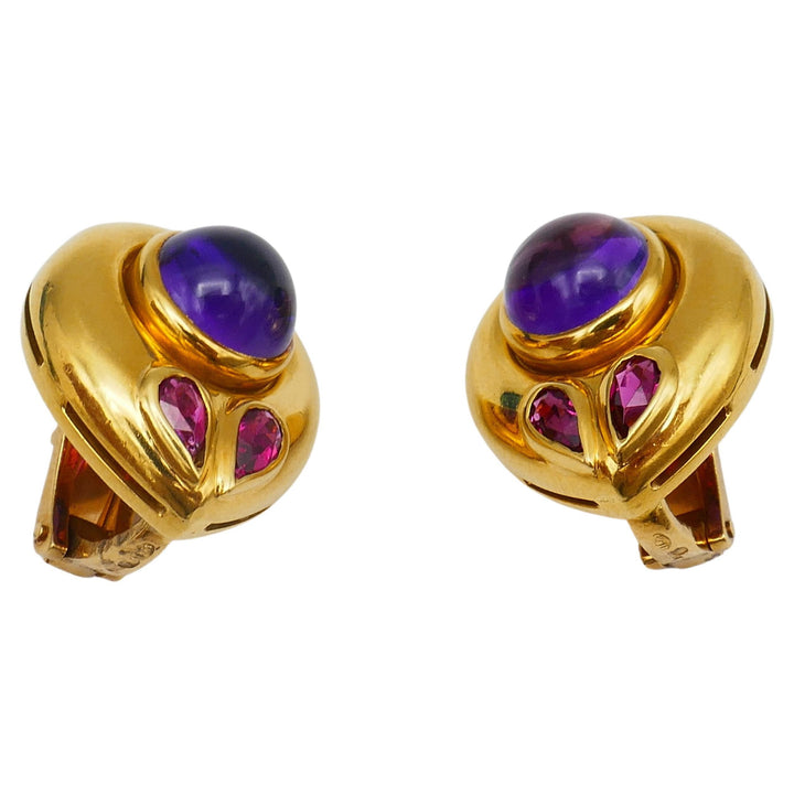 Bulgari Gold Earrings Gemstone