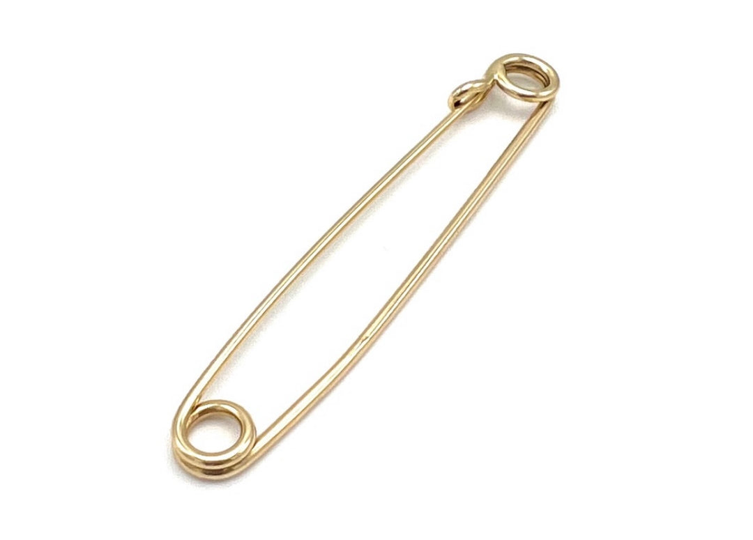 1950's Vintage Tiffany & Co Yellow Gold Safety Pin Brooch